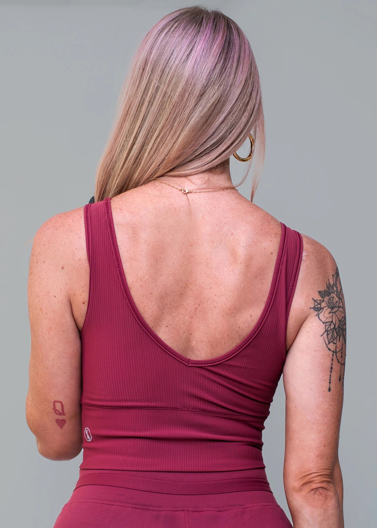 Maroon Ribbed Crop Top from Southern Sunday