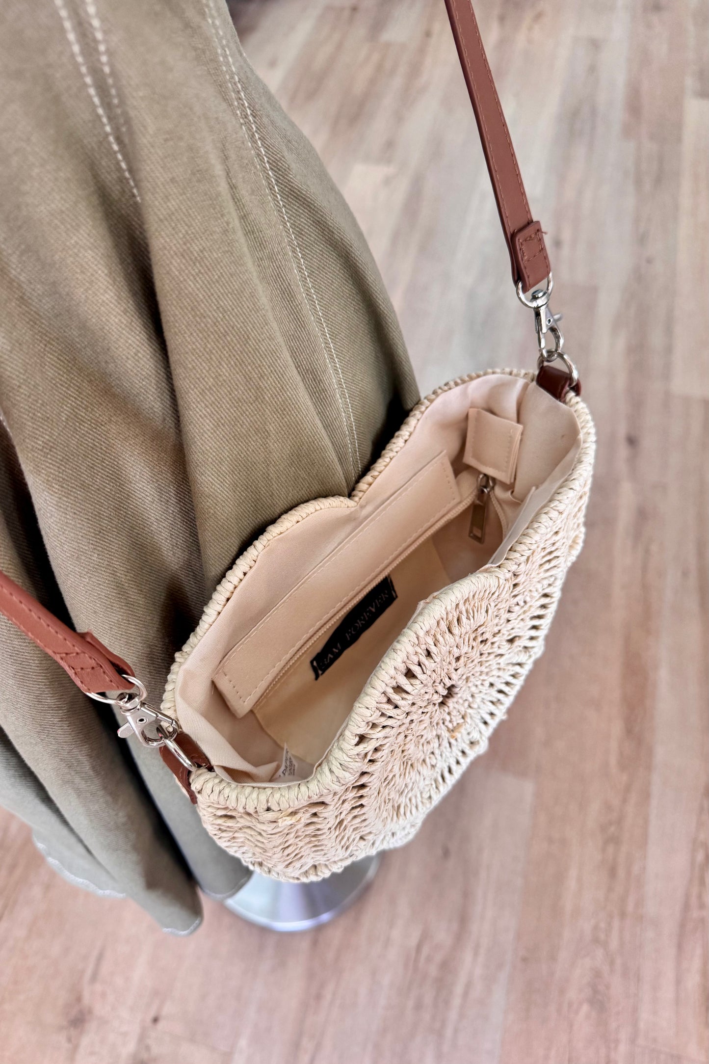 Nautilus Shell Bamboo Crossbody Bag from Southern Sunday Boutique in Naples, FL