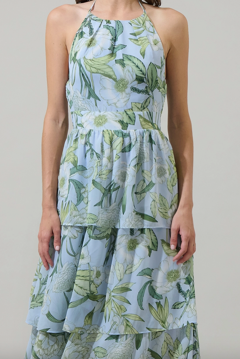 Floral Bloom Tiered Maxi Dress from Southern Sunday Boutique in Naples, FL