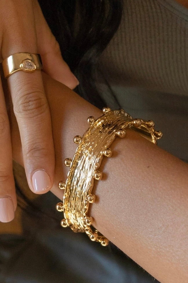 Gold Studded Cuff Bracelet from Southern Sunday Boutique in Naples, FL