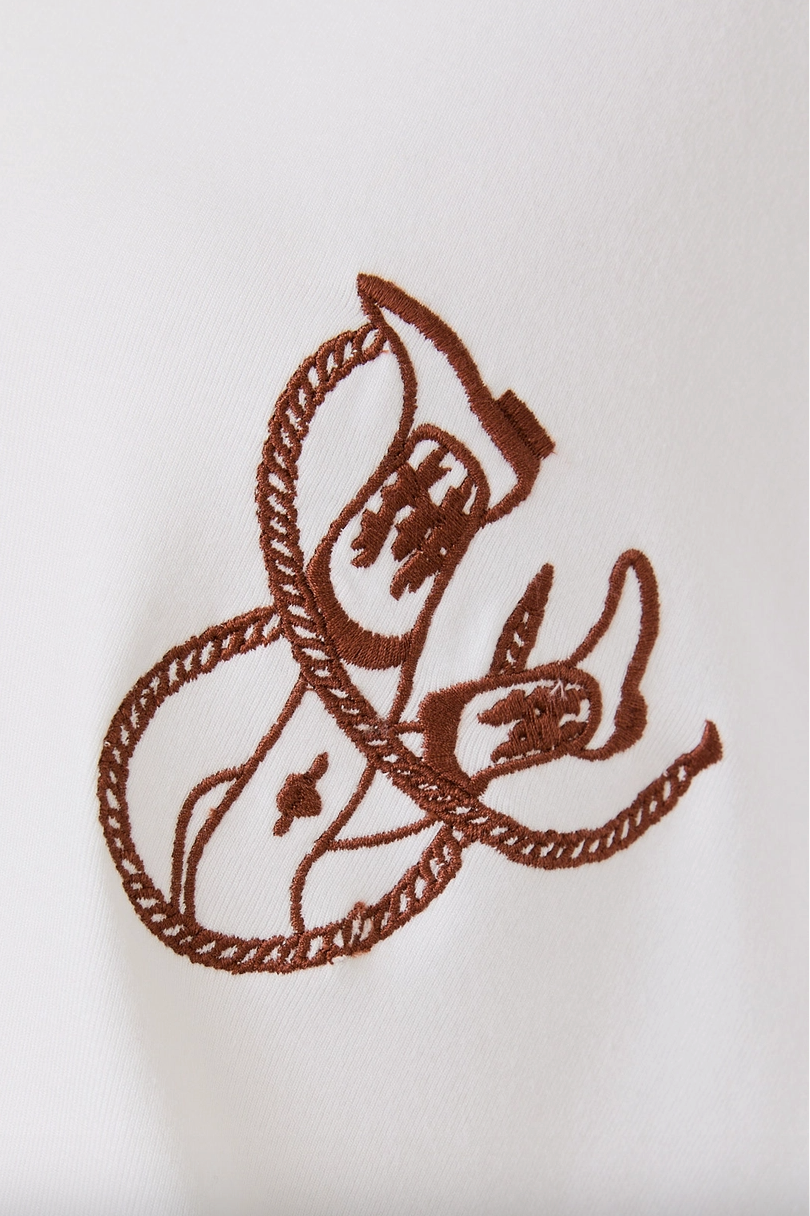 Cowgirl Jersey Button Up Blouse from Southern Sunday Boutique in Naples, FL