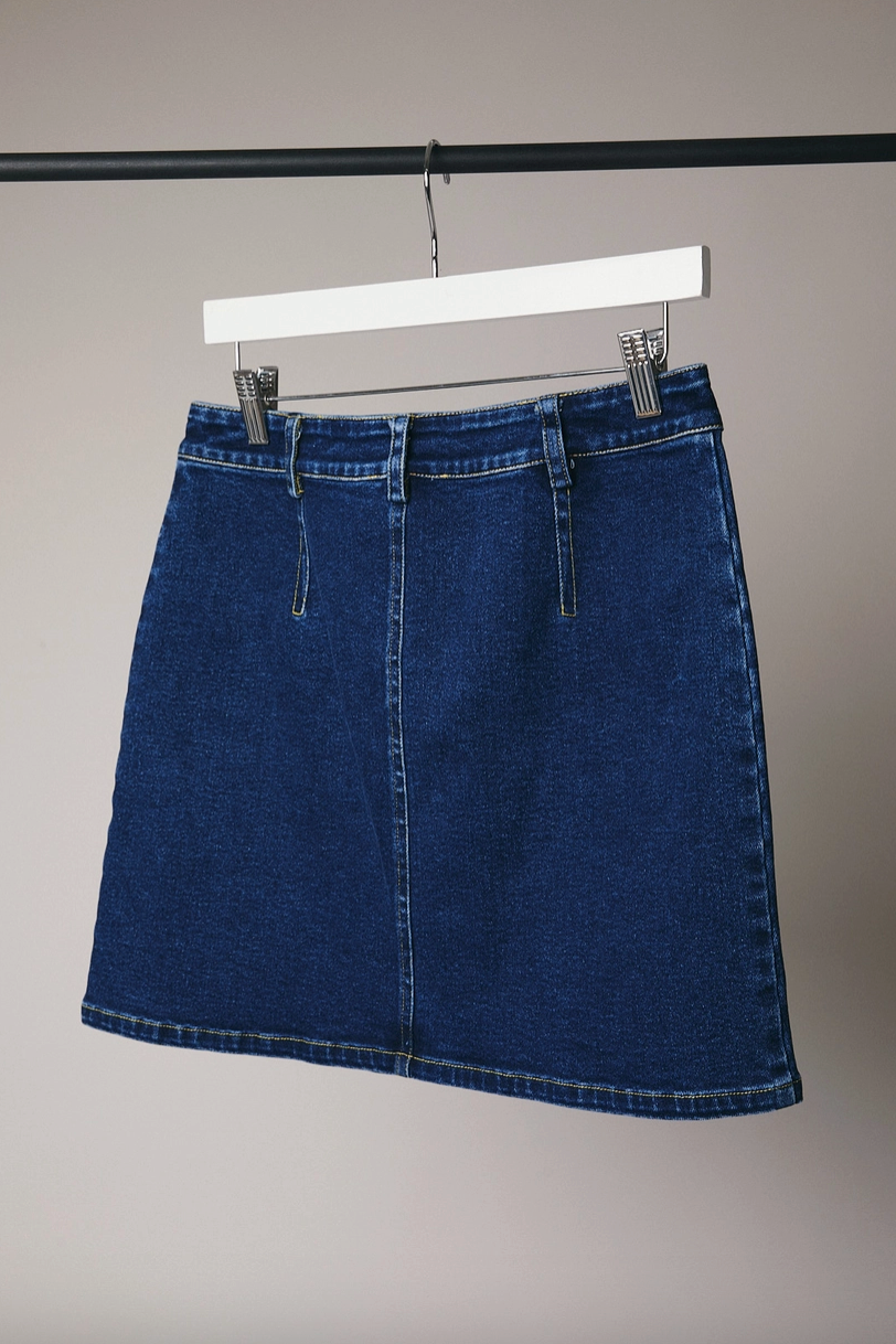 Dark Denim Mini Skirt from Southern Sunday Boutique in Naples, FL