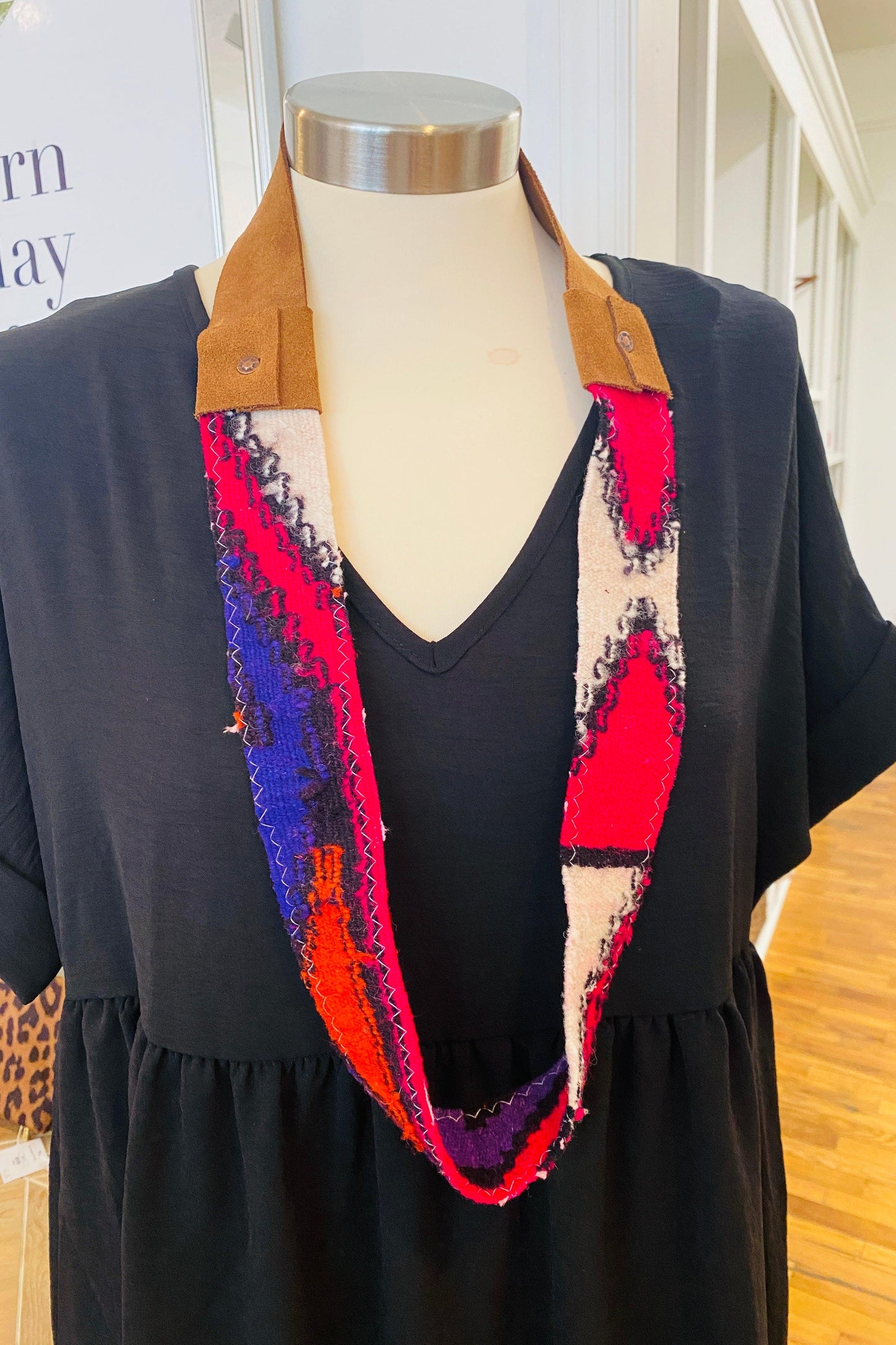 Kilim Woven Necklace Jewelry available at Southern Sunday