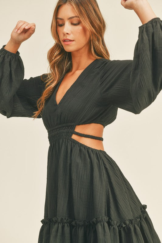 Black Cut Out Mini Dress from Southern Sunday