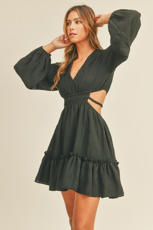 Black Cut Out Mini Dress from Southern Sunday
