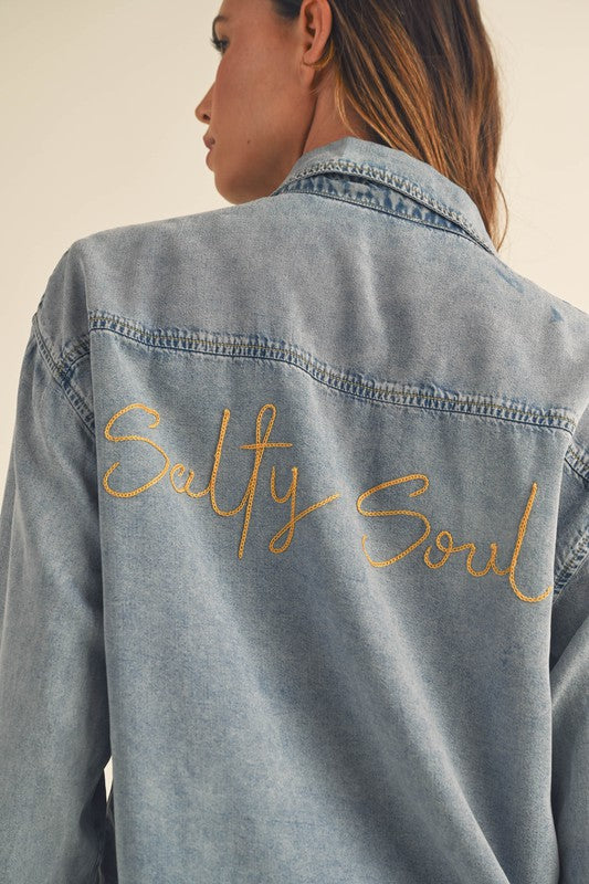 Salty Soul Denim Shirt from Southern Sunday