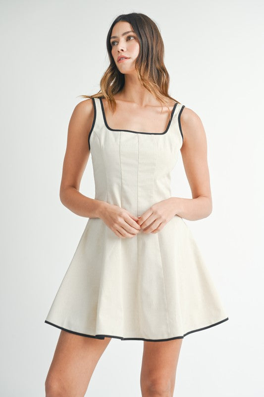 Ivory Flare Mini Dress from Southern Sunday