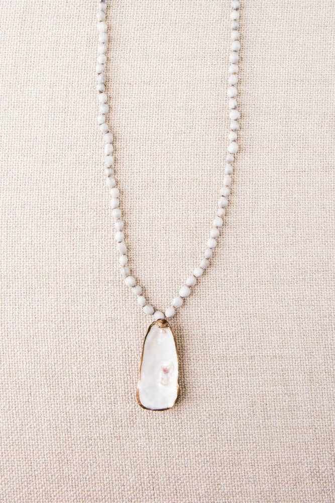Oyster Shell Beaded Necklace from Southern Sunday