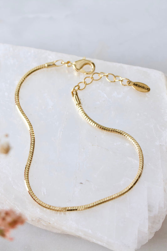 Gold Snake Chain Bracelet from Southern Sunday