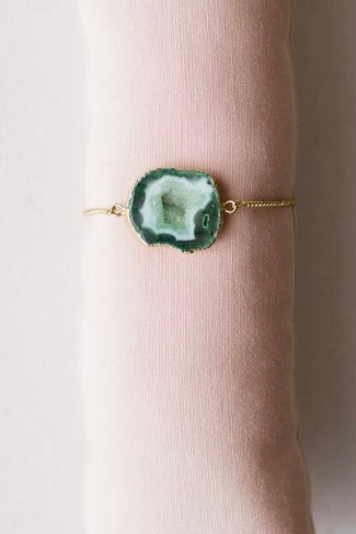 Green Agate Adjustable Bolo Bracelet from Southern Sunday