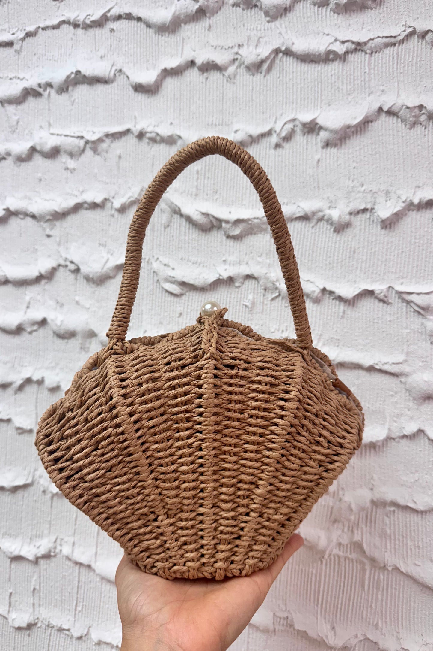 Clam Shell Bamboo Clutch