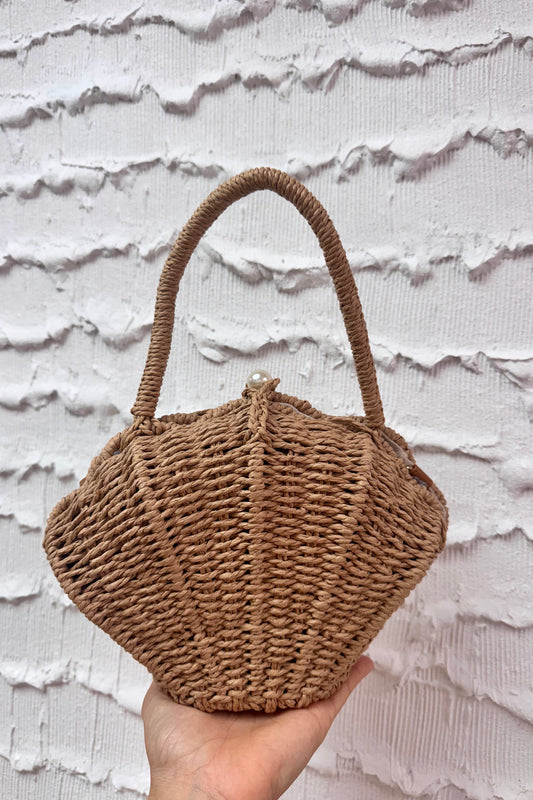 Clam Shell Bamboo Clutch