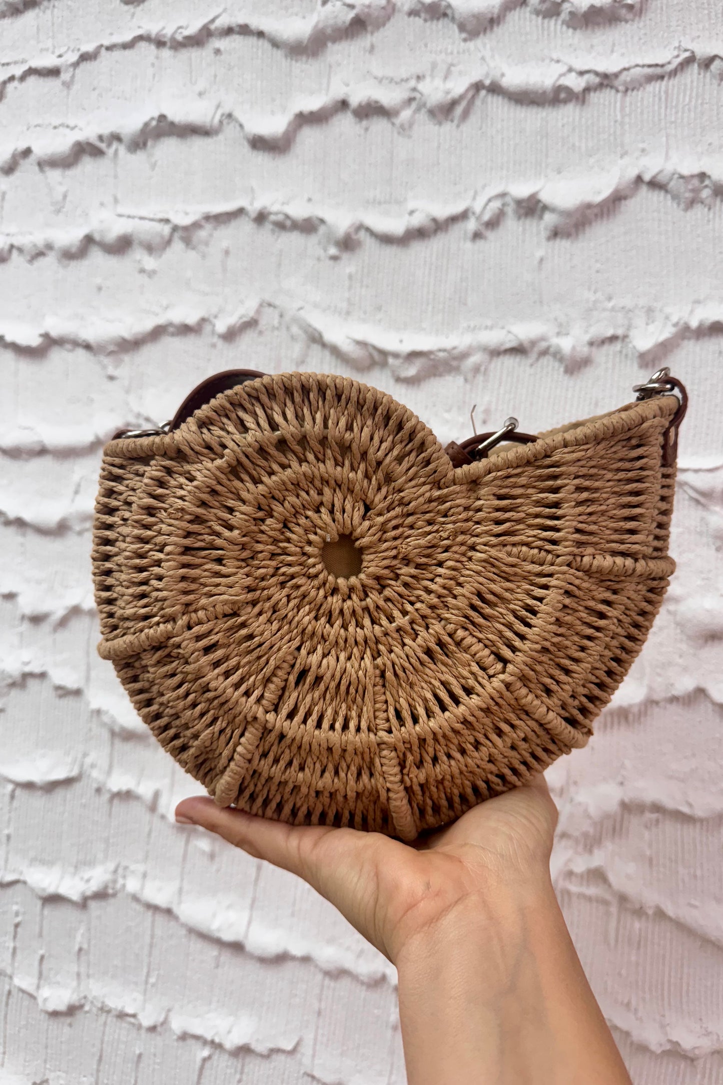 Nautilus Shell Bamboo Crossbody Bag from Southern Sunday Boutique in Naples, FL