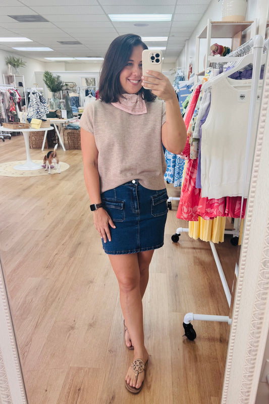 Dark Denim Mini Skirt