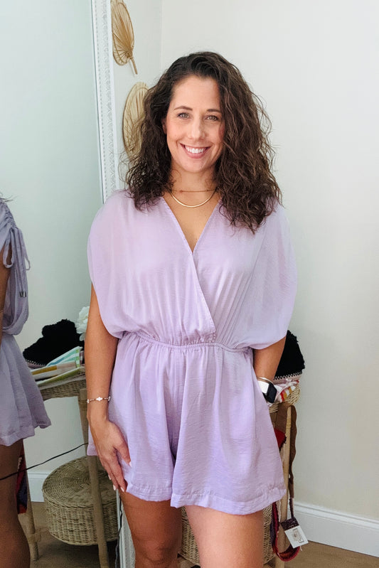 Lavender Surplice Romper from Southern Sunday