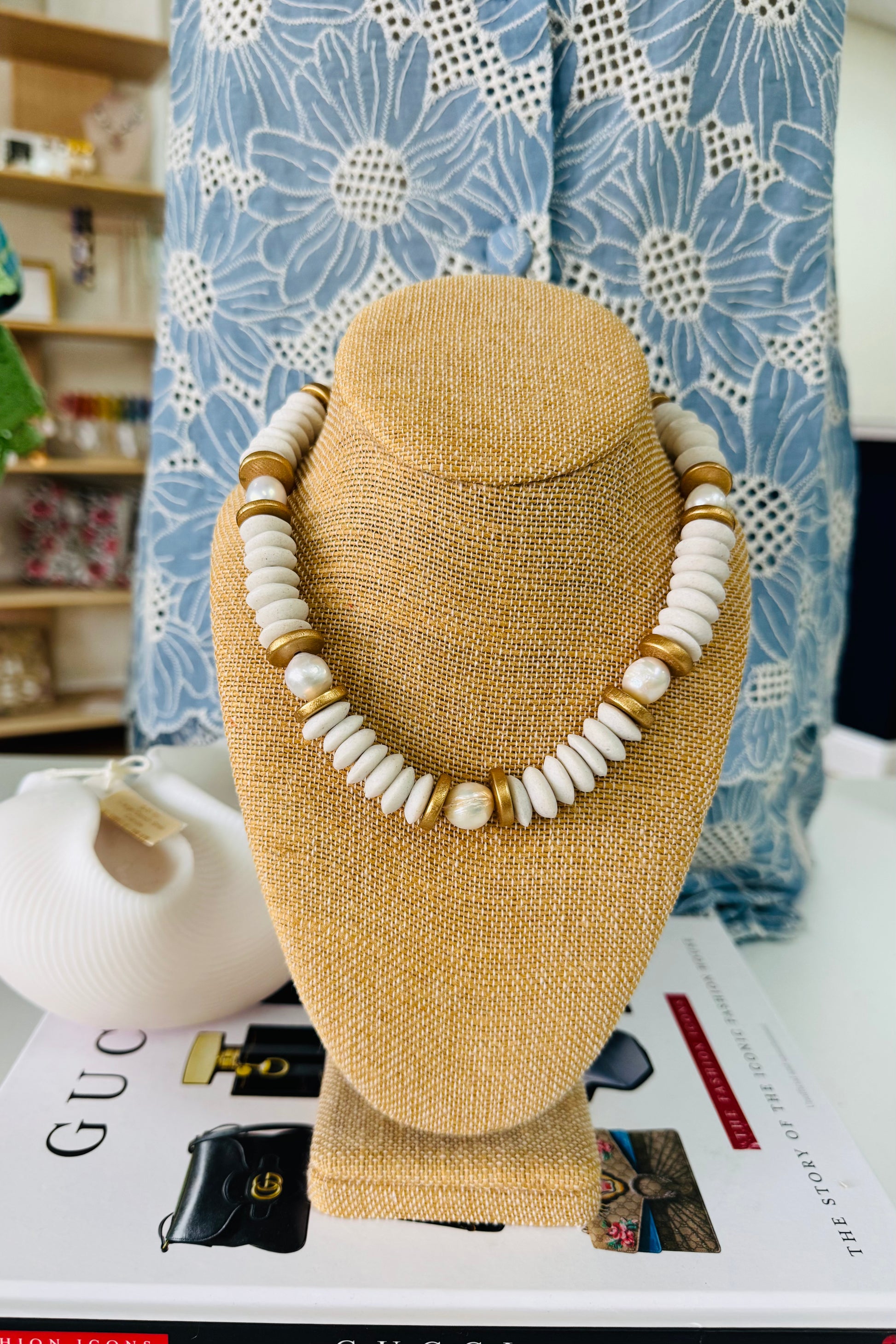 Lagos Beaded Necklace from Southern Marc Designs at Southern Sunday Boutique
