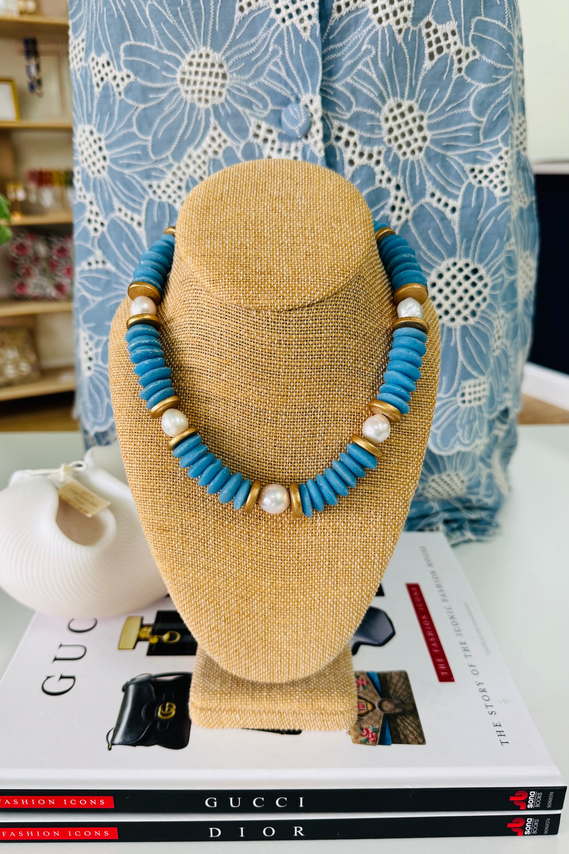 Lagos Beaded Necklace from Southern Marc Designs at Southern Sunday Boutique
