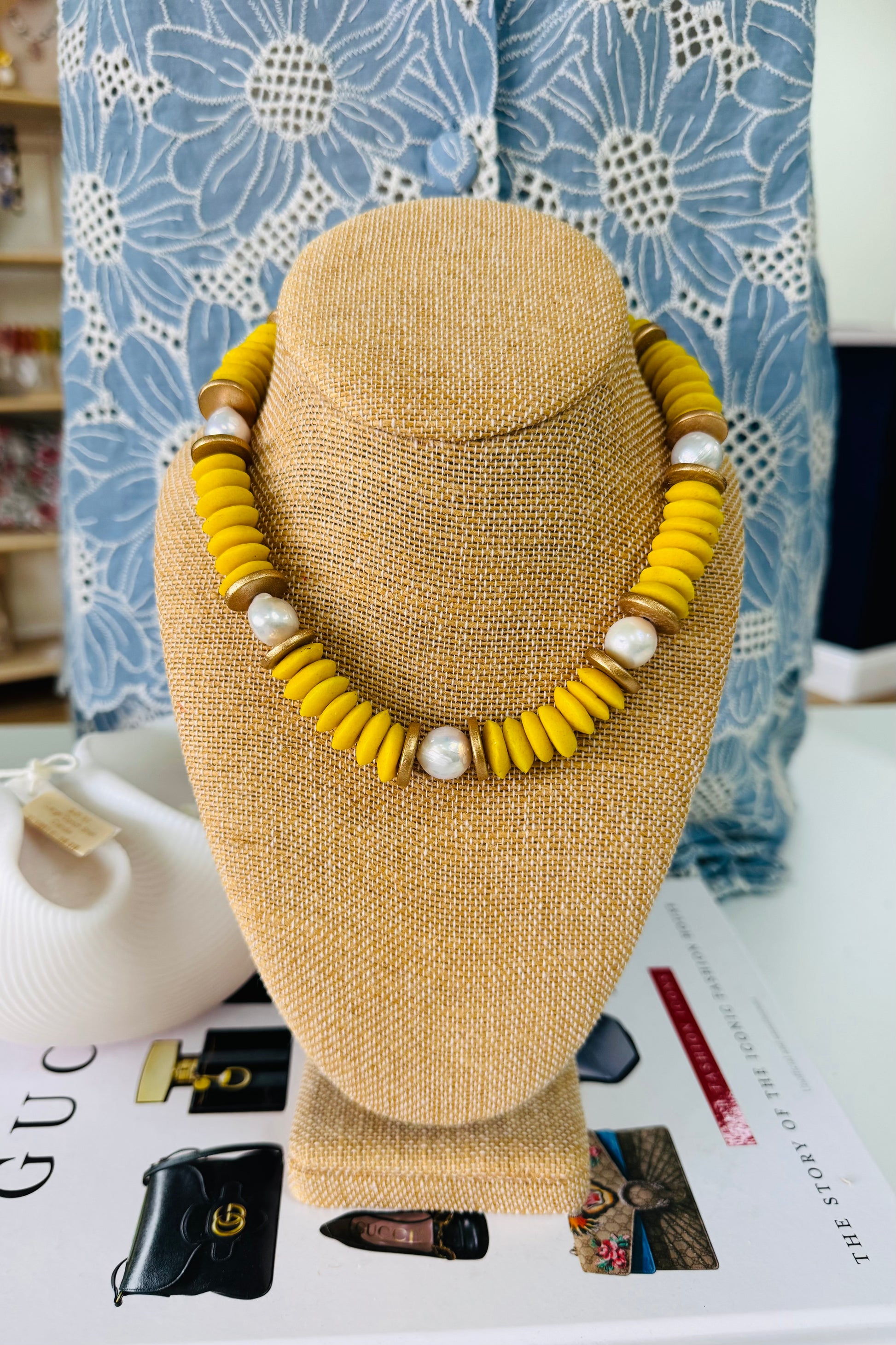 Lagos Beaded Necklace from Southern Marc Designs at Southern Sunday Boutique
