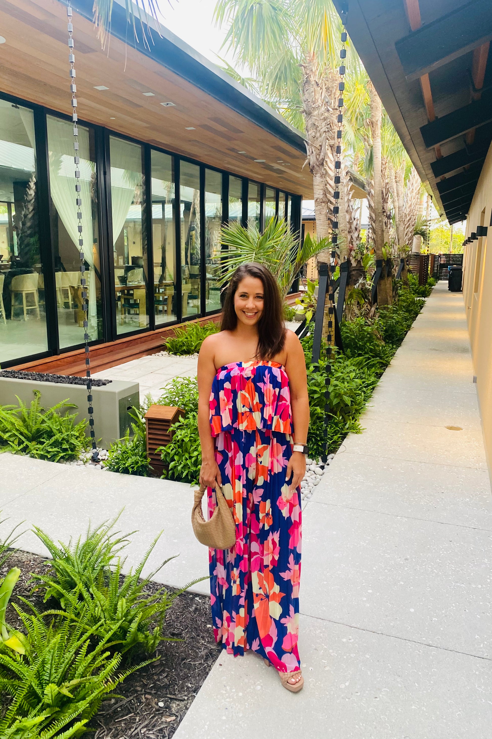 Purple Floral Jumpsuit from Southern Sunday