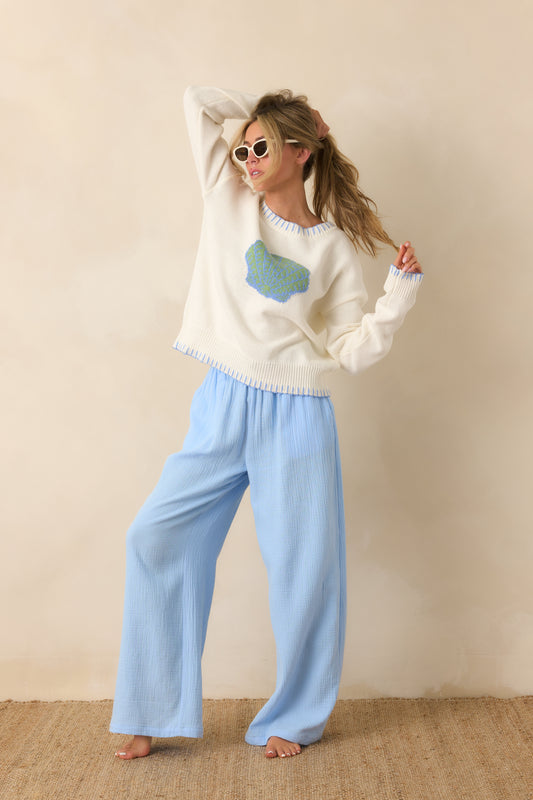 Dunedin Pants in Oceana Blue by Paradisa at Southern Sunday Boutique in Naples, FL