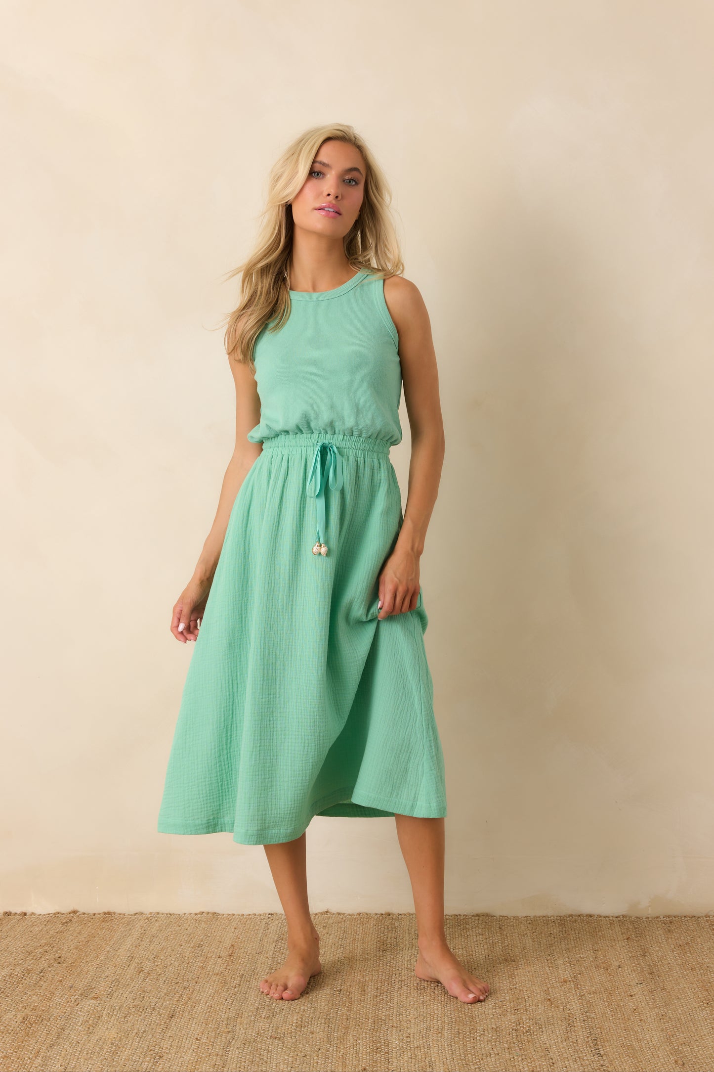 Bonita Beach Dress in Seaglass Green from Paradisa at Southern Sunday Boutique in Naples, FL