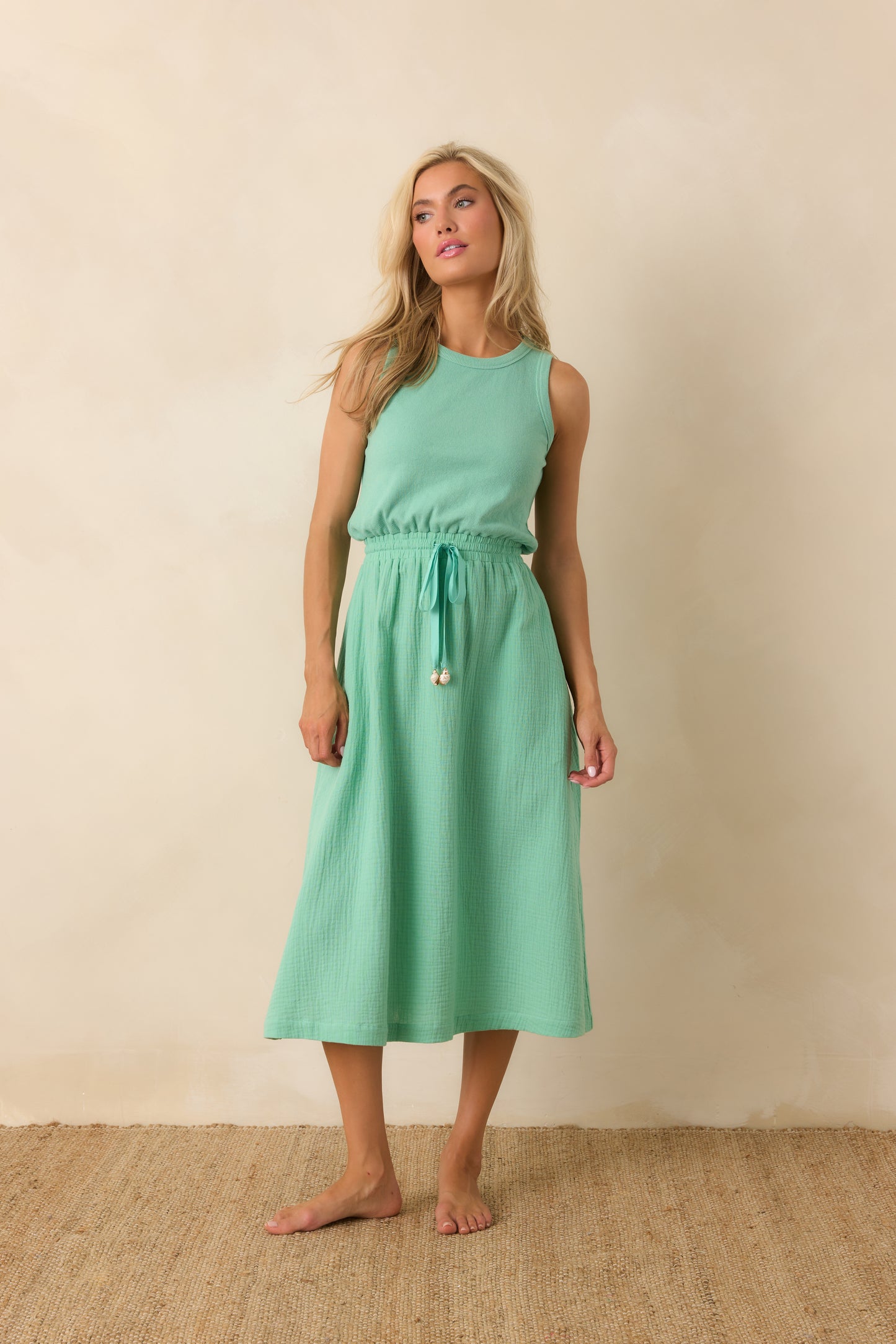 Bonita Beach Dress in Seaglass Green from Paradisa at Southern Sunday Boutique in Naples, FL