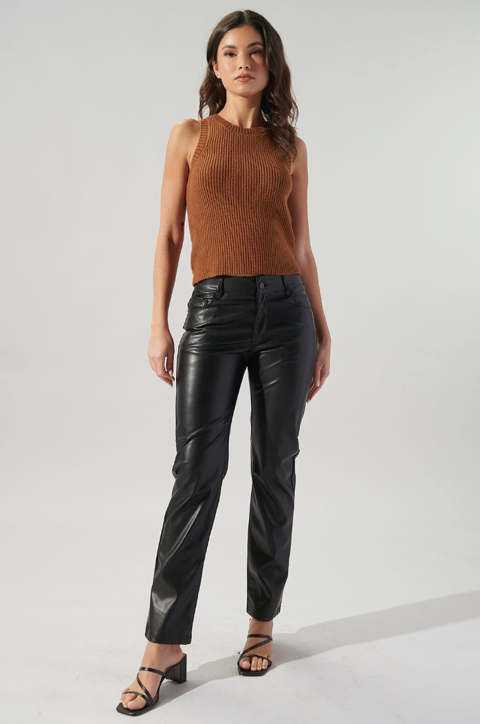 Rust Sleeveless Sweater from Southern Sunday