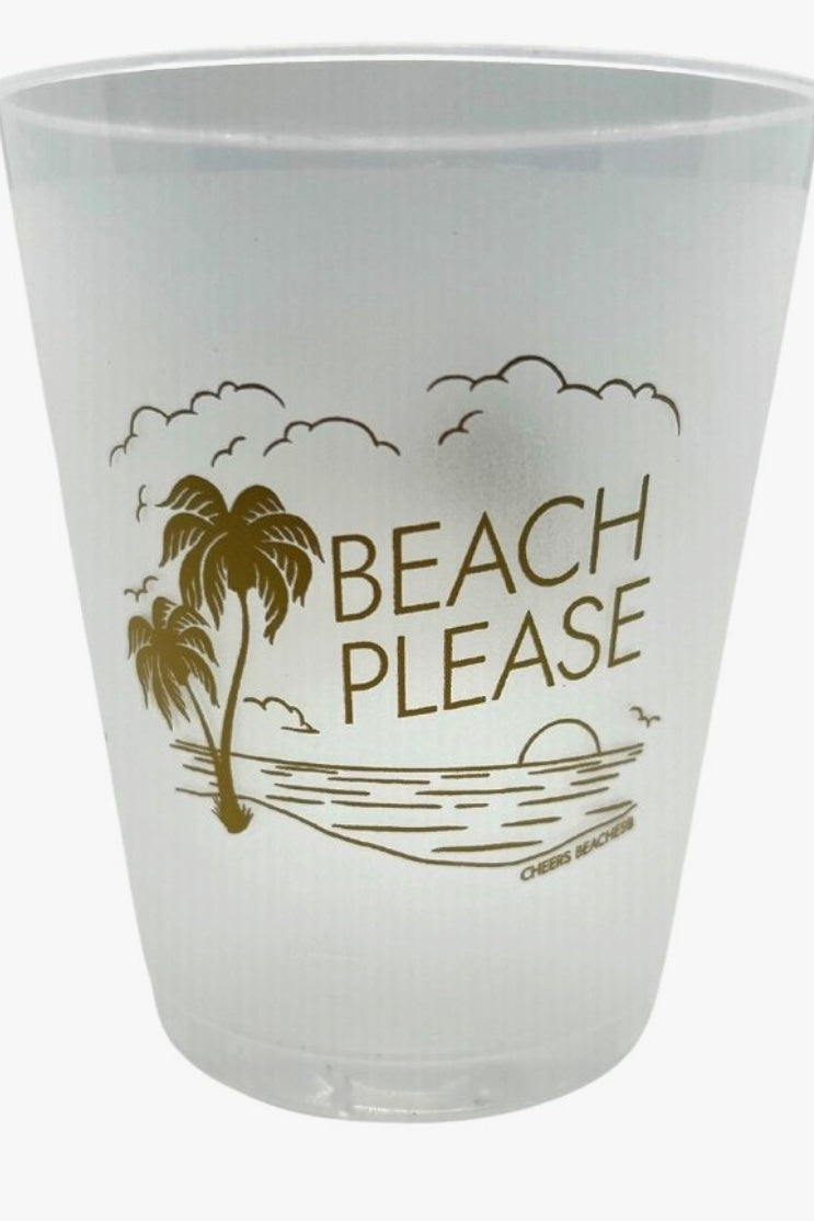 Frosted Beach Cups Set of 8 from Southern Sunday