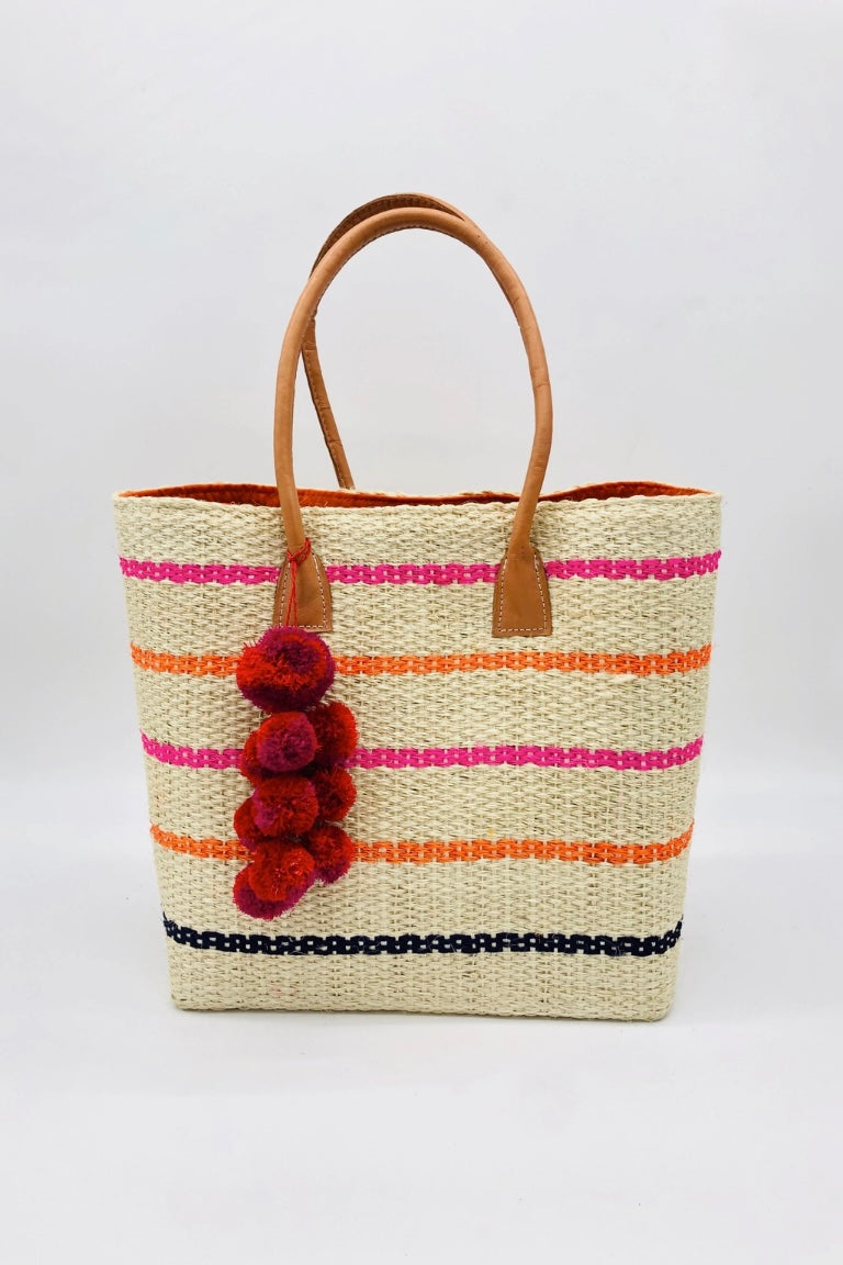Pinstripe Sisal Beach Tote from Southern Sunday