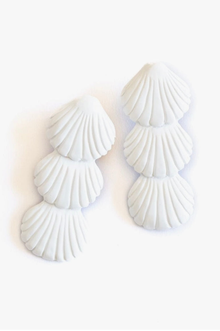 Sugar Cane Seashell Earrings by Sunshine Tienda from Southern Sunday