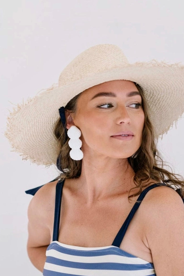 Sugar Cane Seashell Earrings by Sunshine Tienda from Southern Sunday