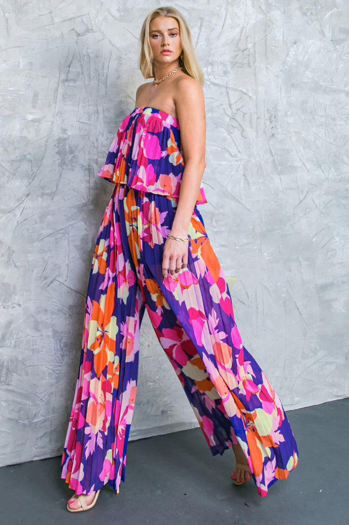 Purple Tropical Jumpsuit from Southern Sunday
