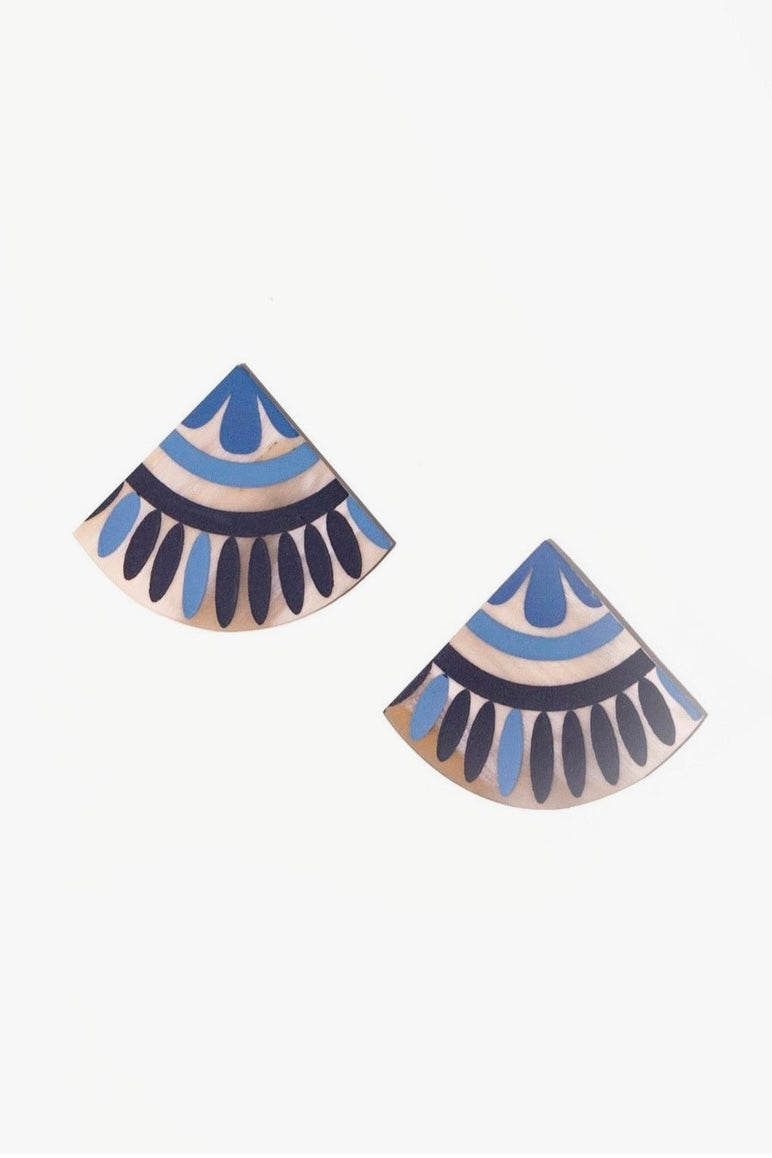 Sea Blue Tile Post Earring by Sunshine Tienda from Southern Sunday