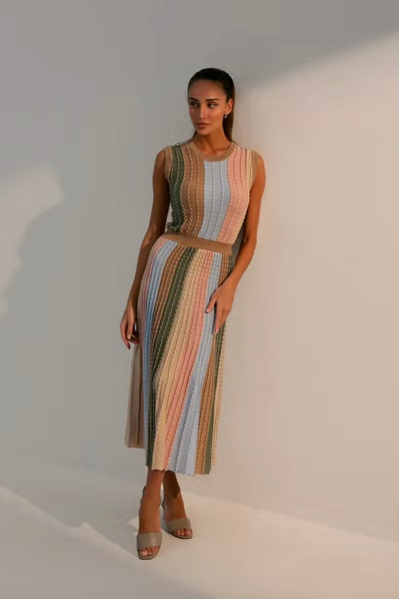 Striped Knit Midi Dress from Southern Sunday