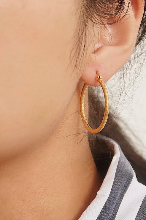 Gold Hinged Hoop Earring from Southern Sunday