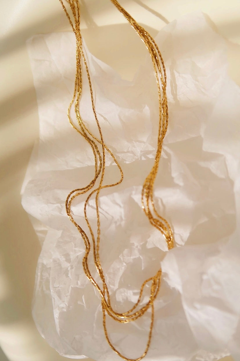 Gold Multi Strand Necklace from Southern Sunday