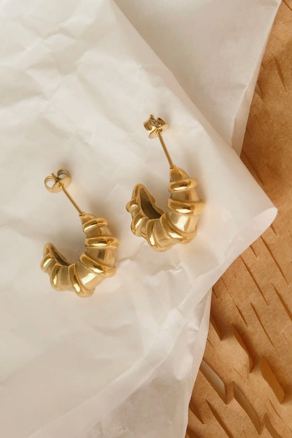 Small Gold Croissant Earring from Southern Sunday