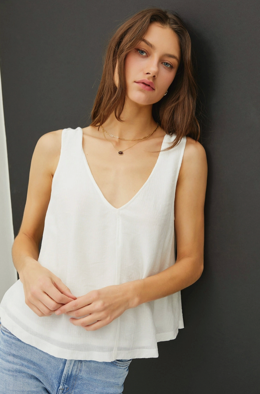 White Knot Detail Tank from Southern Sunday