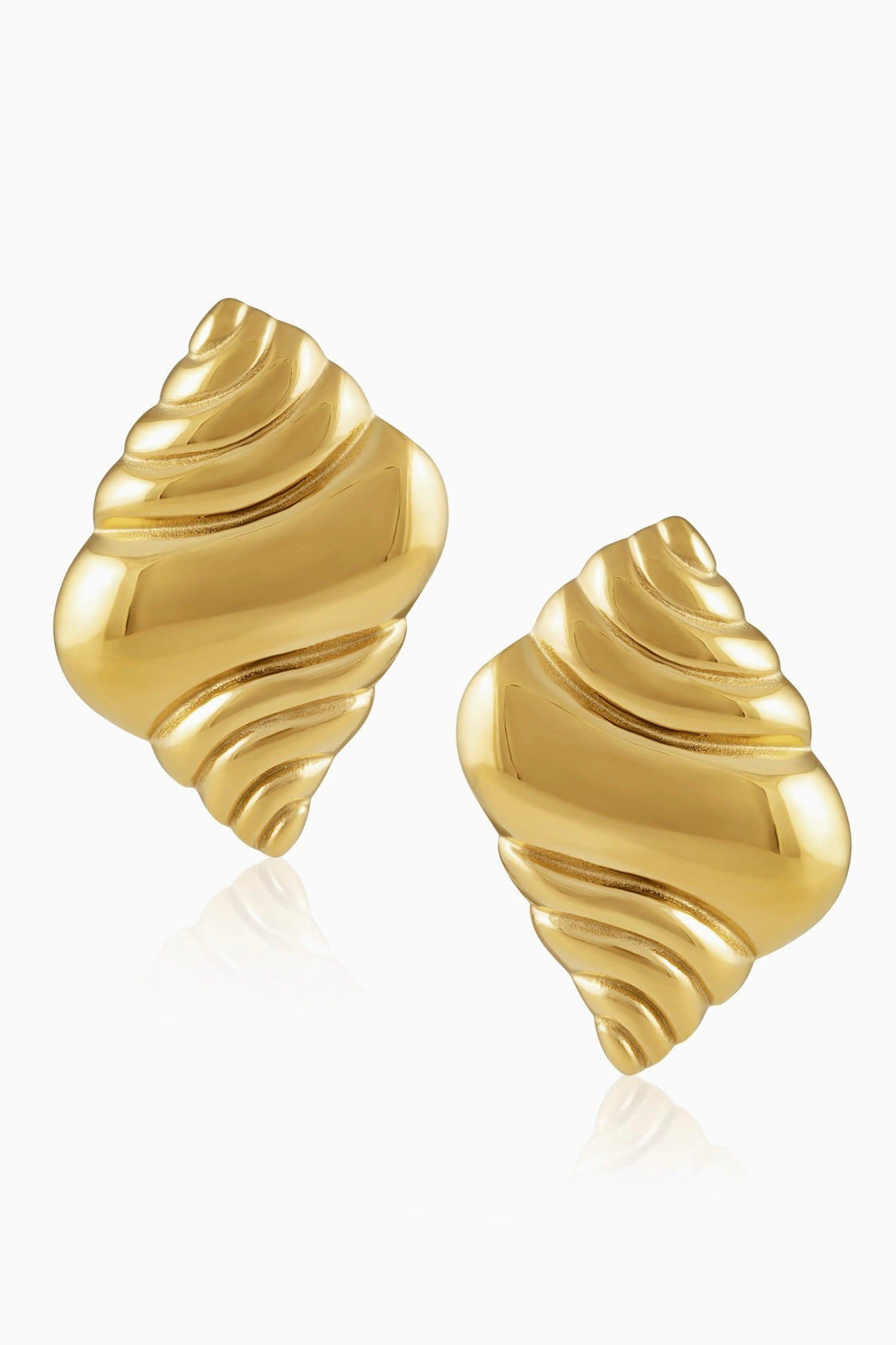 Gold Conch Shell Earring from Southern Sunday Boutique in Naples, FL