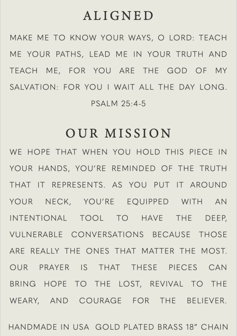 Aligned Christian Necklace from Southern Sunday Boutique in Naples, FL