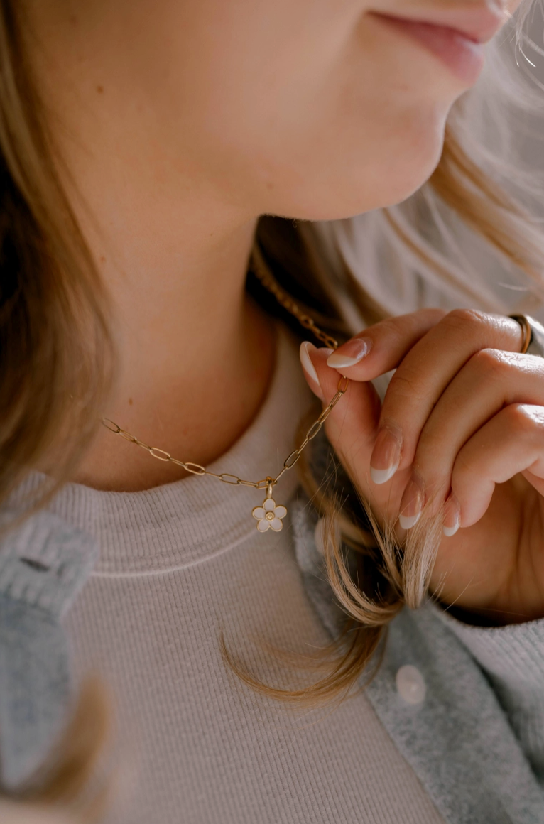 Consider The Wildflowers Christian Charm Necklace from Southern Sunday Boutique in Naples, FL