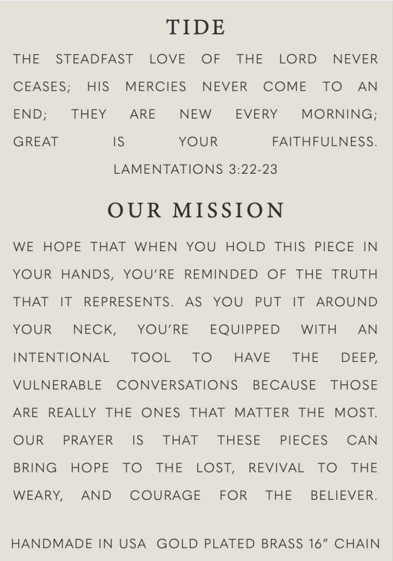 Tide Christian Necklace from Southern Sunday Boutique in Naples, FL