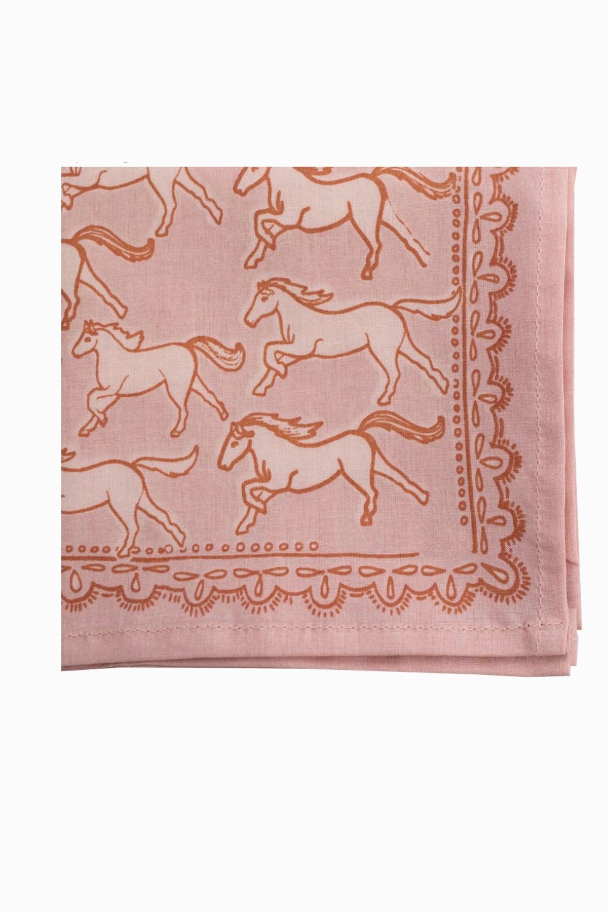 Pink Run Wild Horse Print Cotton Bandana from Southern Sunday boutique in Naples, FL
