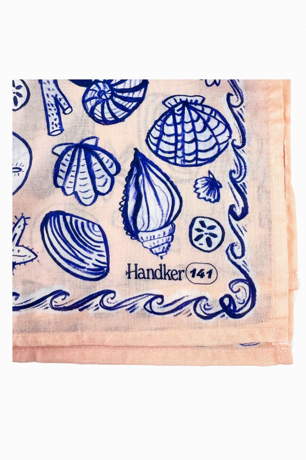Pink Seashell Print Cotton Bandana from Southern Sunday Boutique in Naples, FL