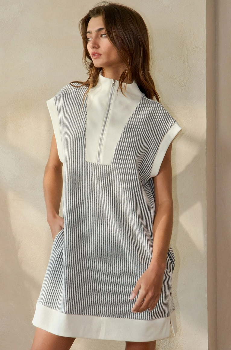 Collared Sweatshirt Dress