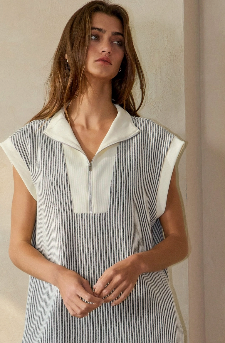 Collared Sweatshirt Dress