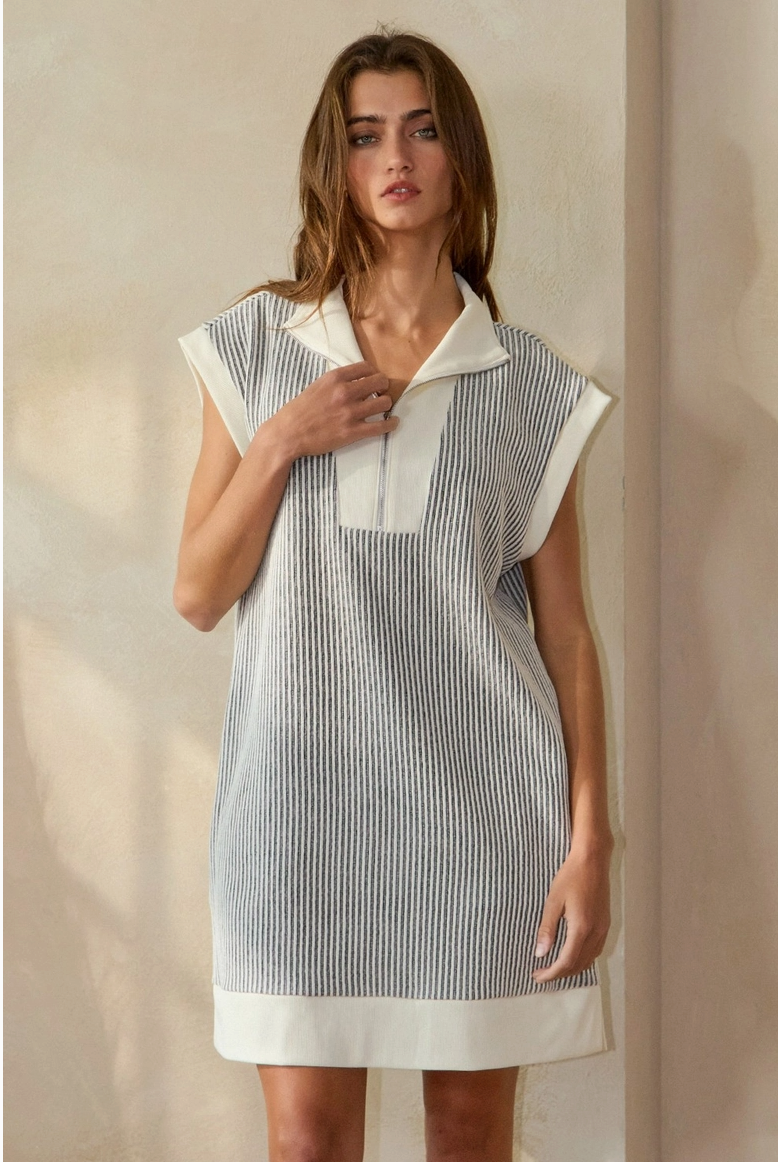 Collared Sweatshirt Dress