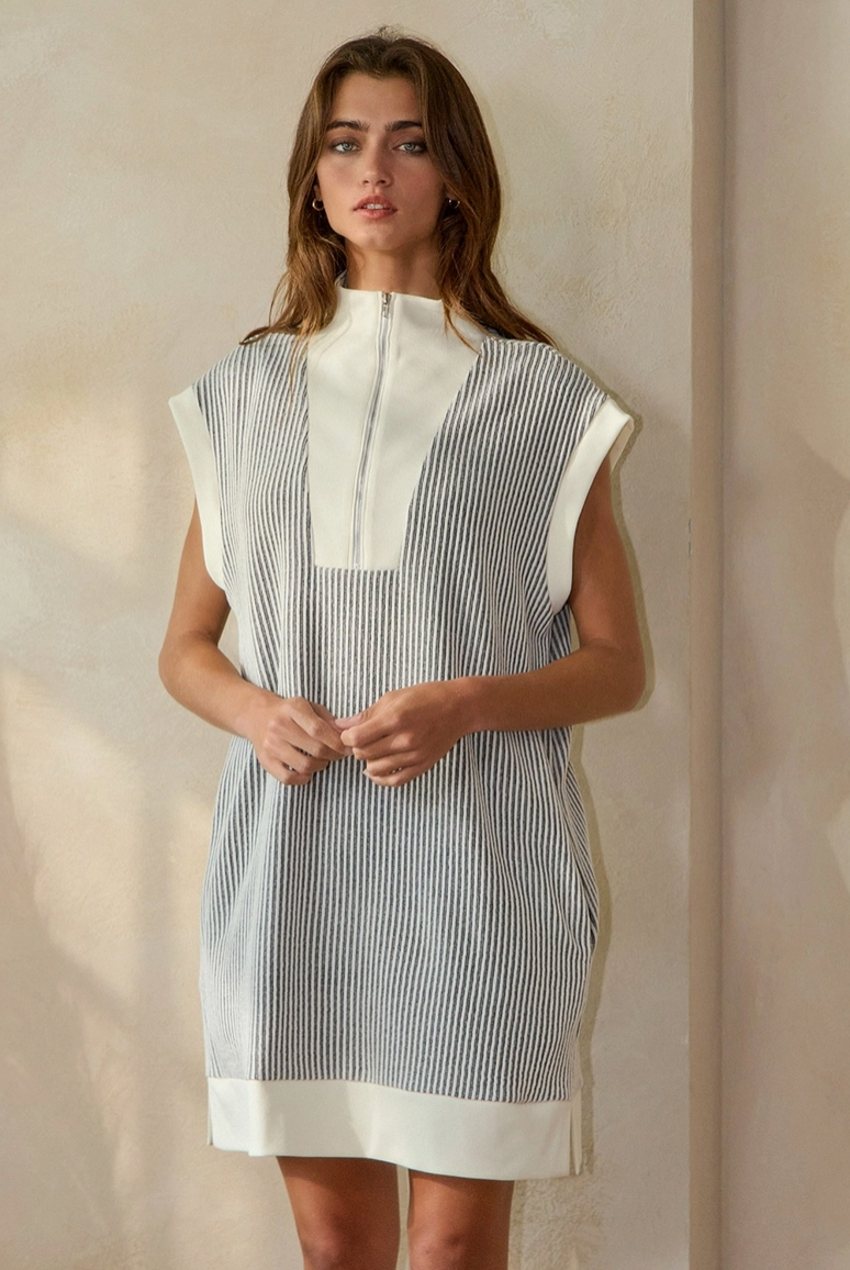 Collared Sweatshirt Dress