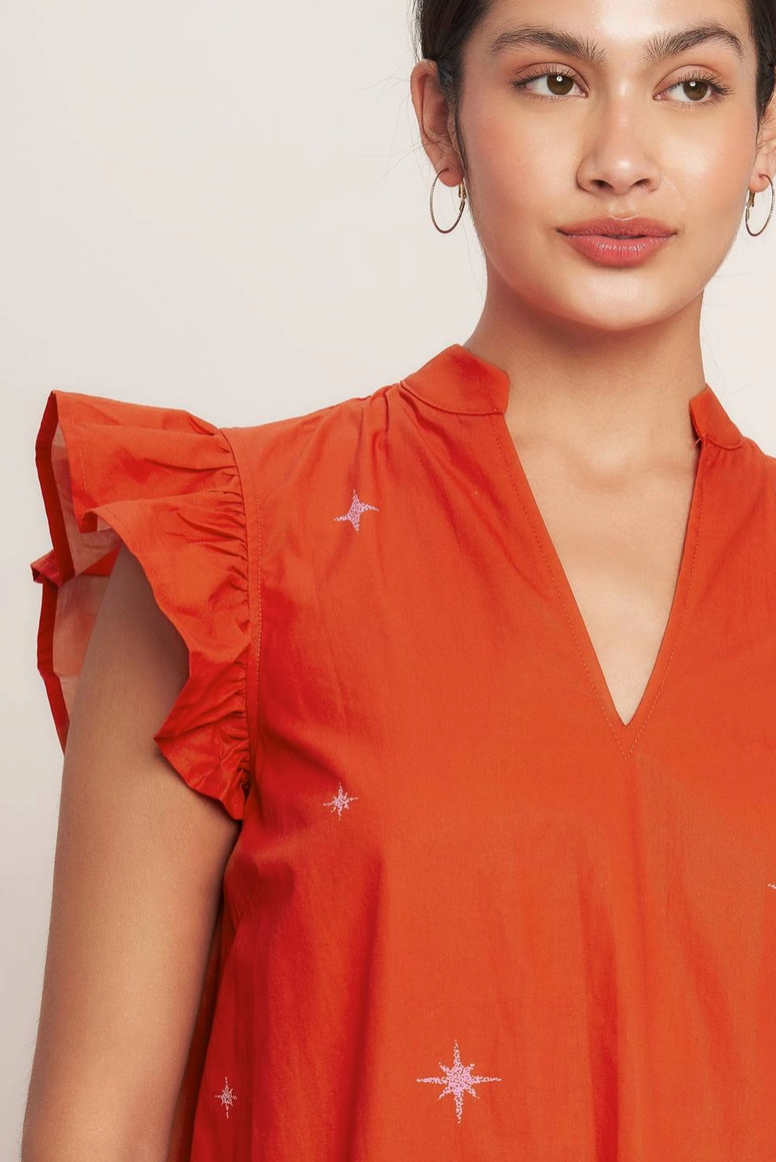 Red & Pink Tropical Printed Sundress from Southern Sunday Boutique in Naples, FL