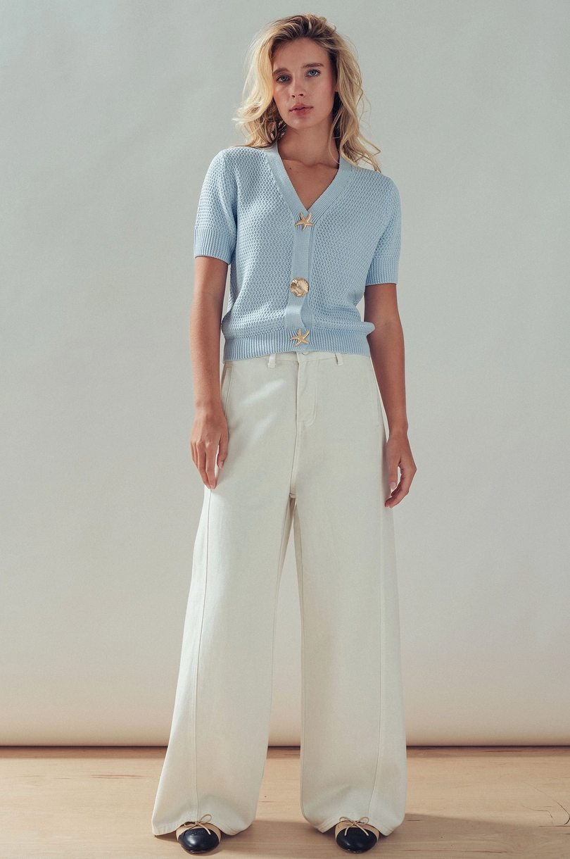 Coastal Cardigan in Light Blue from Southern Sunday Boutique in Naples, FL